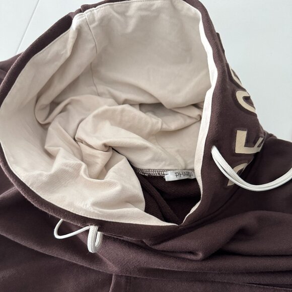 Women Loose Drop Shoulder Drawstring Hoodie Sweatshirt Brown, Size M/38 - Picture 11 of 17